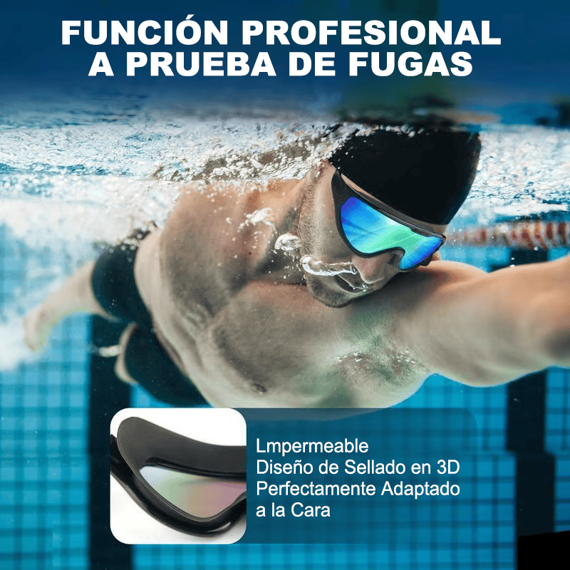 🔥COMPRE 2 LLEVE 1 GRATIS🏊♂️Gafas de natación impermeables para todos, visión ancha, antiniebla y con protección UV