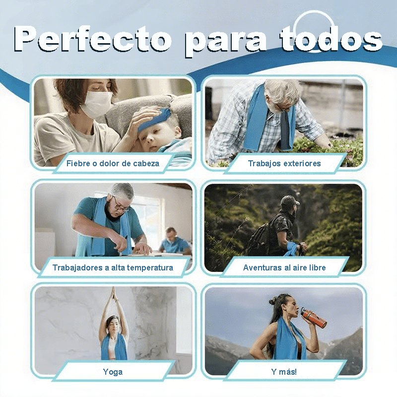 🔥ÚLTIMO DÍA COMPRE 1 LLEVE 1 GRATIS!!💥❄️Toalla Portátil y Reutilizable con Botella para la Refrigeración, Suave y Absorbente
