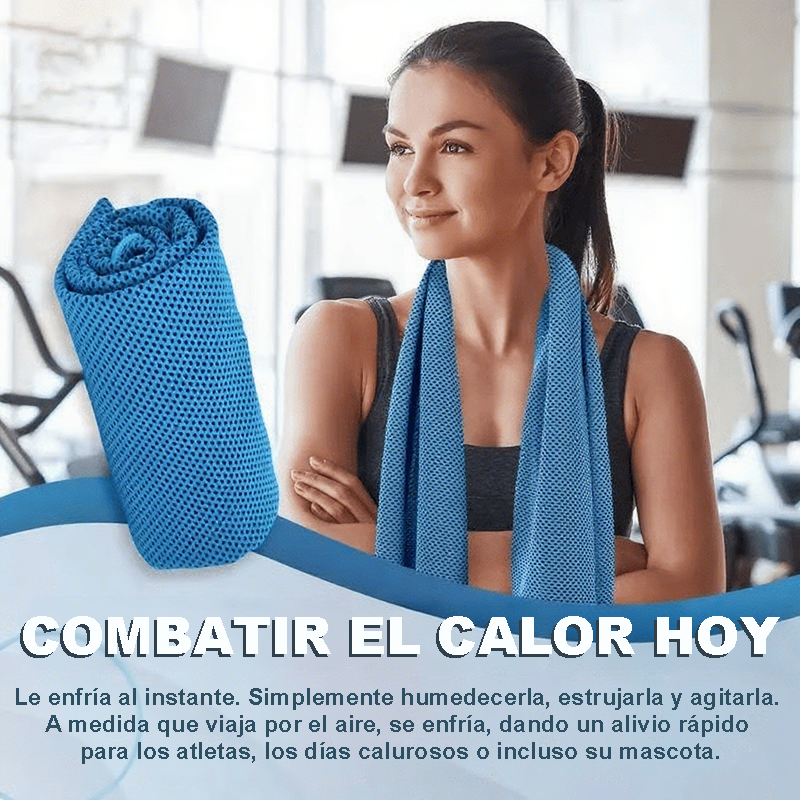 🔥ÚLTIMO DÍA COMPRE 1 LLEVE 1 GRATIS!!💥❄️Toalla Portátil y Reutilizable con Botella para la Refrigeración, Suave y Absorbente