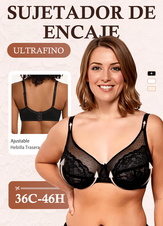 ⏳SOLO HOY AHORRO 50%💥Sujetador de Encaje Mínimo con Cobertura Completa