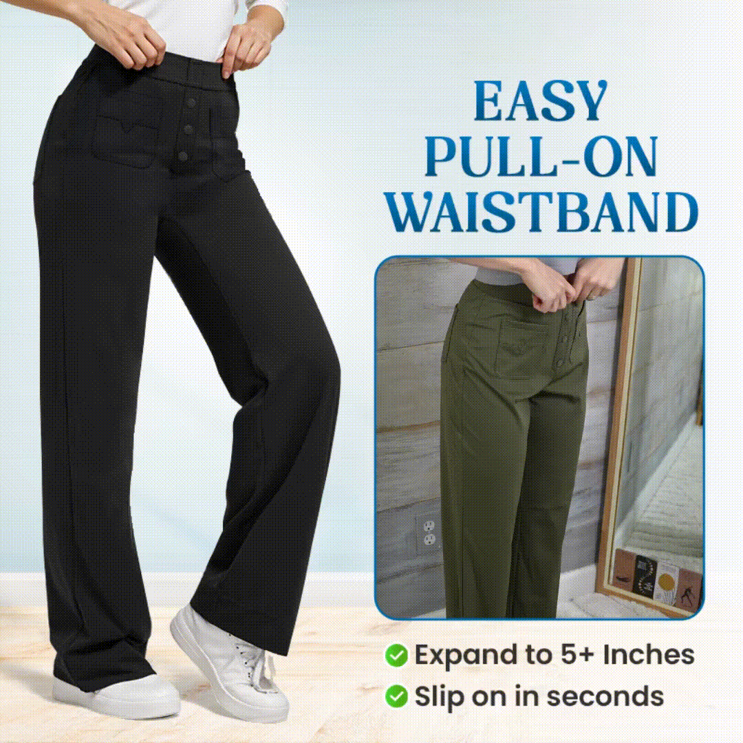 💖ÚLTIMO DÍA 50% DE DESCUENTO💷Pantalones Elásticos Casuales de Cintura Alta para Mujeres