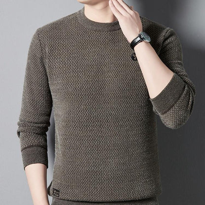 ✨ Top de cuello redondo acogedor de hombres - Regalo ideal🎁
