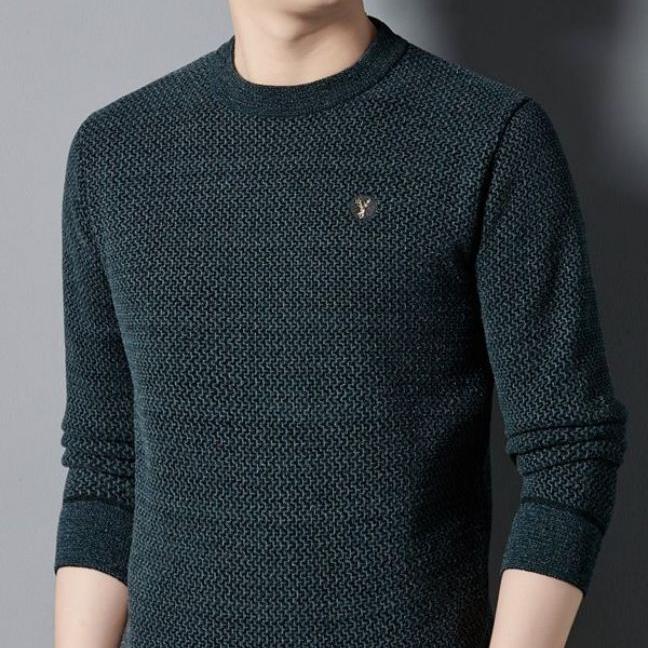 ✨ Top de cuello redondo acogedor de hombres - Regalo ideal🎁