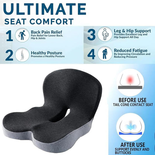 🔥SOLO HOY 50% DE DESCUENTO!!🚗Cojín de Asiento Antideslizante de Espuma Viscoelástica